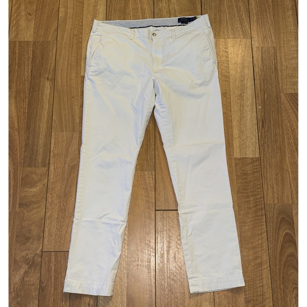 Men's Polo Ralph Lauren Slim Stretch Chino Pants Beige Size 32x32‎